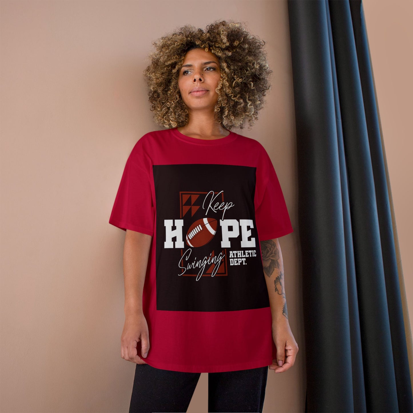 Keep Hope Football Tee — Athletic Dept. Champion T-Shirt
