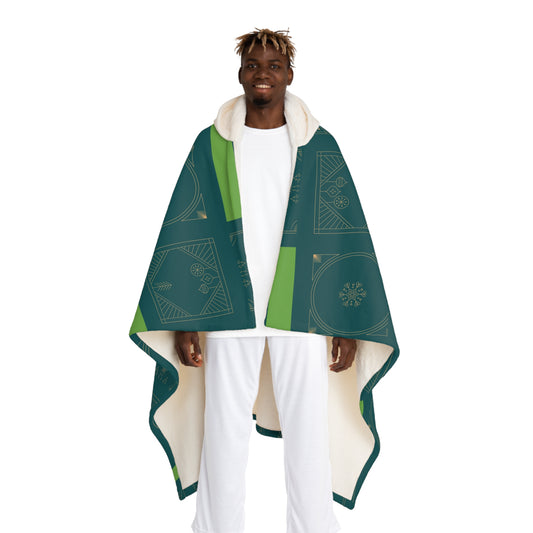 Cozy Christmas Hooded Sherpa Blanket Hooded Sherpa Fleece Blanket