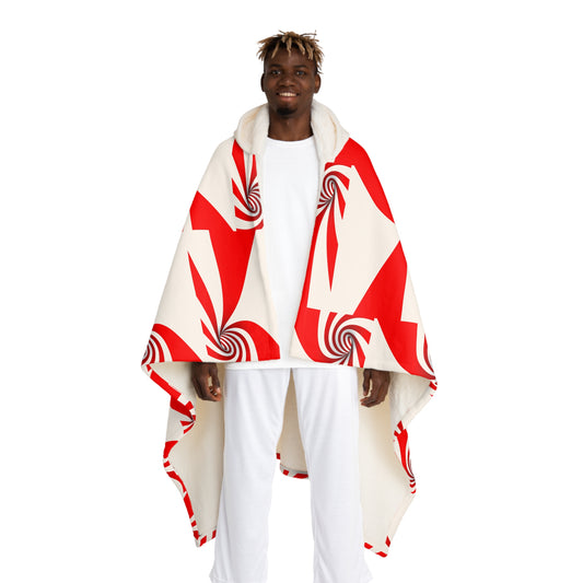 Christmas Hooded Sherpa Blanket