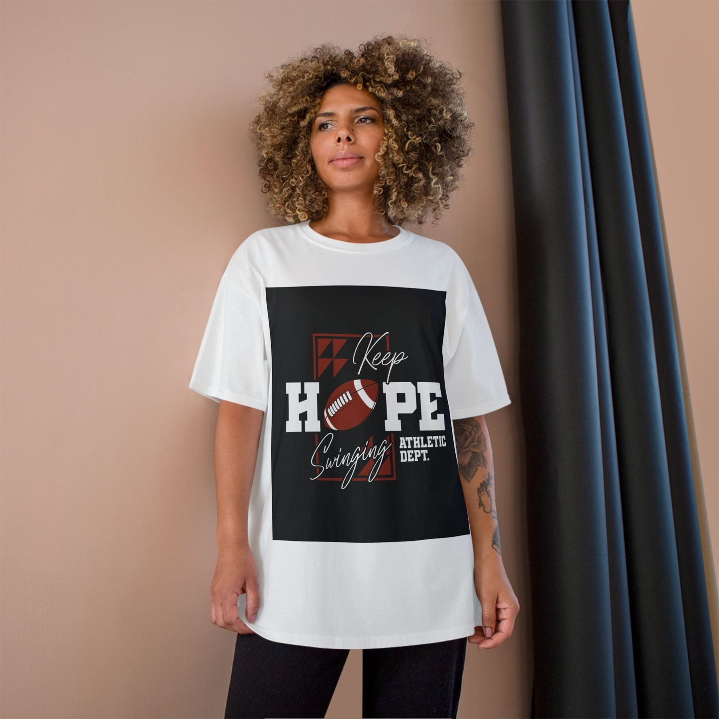 Keep Hope Football Tee — Athletic Dept. Champion T-Shirt