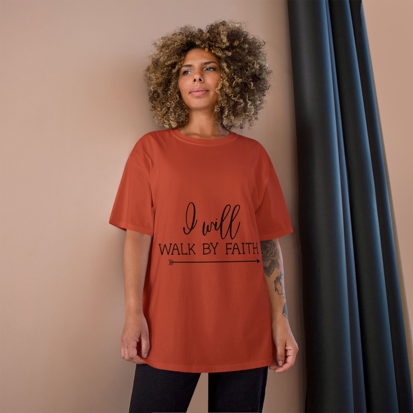 I Will Walk By Faith T-Shirt — Inspirational Faith Christian Tee