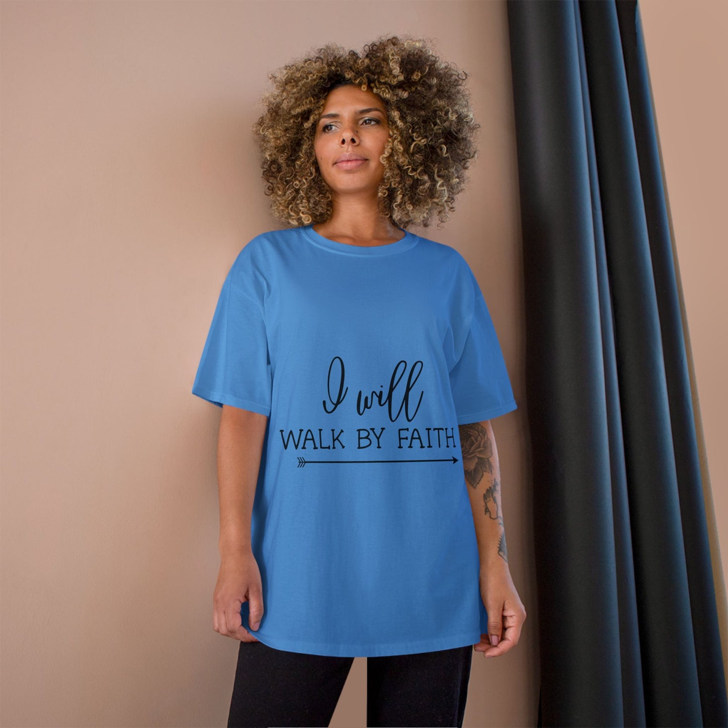 I Will Walk By Faith T-Shirt — Inspirational Faith Christian Tee