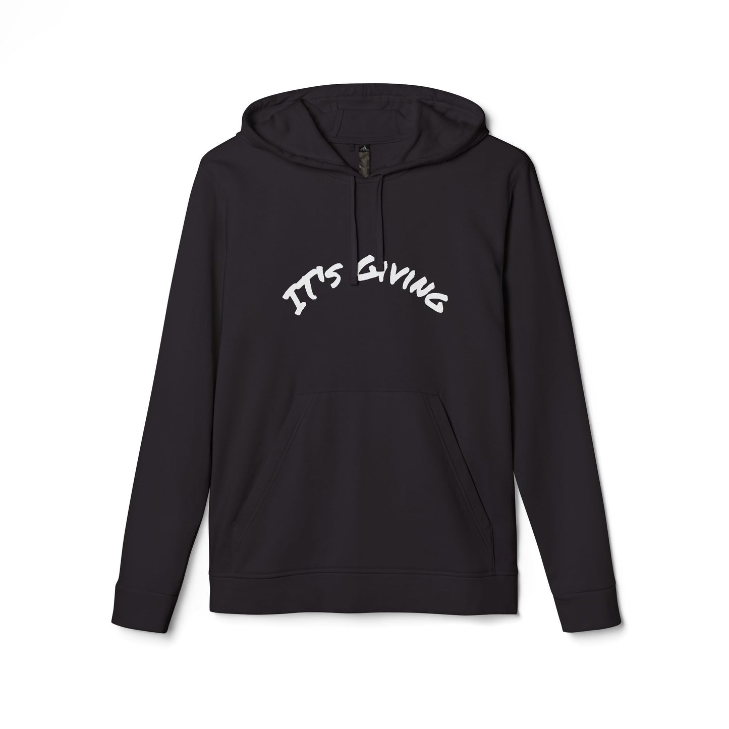 Cozy Unisex Fleece Hoodie with Subtle 'It's  Giving slang word Casual Loungewear