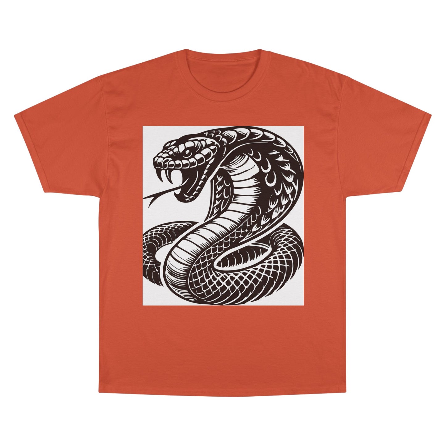 Snake Cobra Graphic T-Shirt — Bold Black Tattoo-Style Design