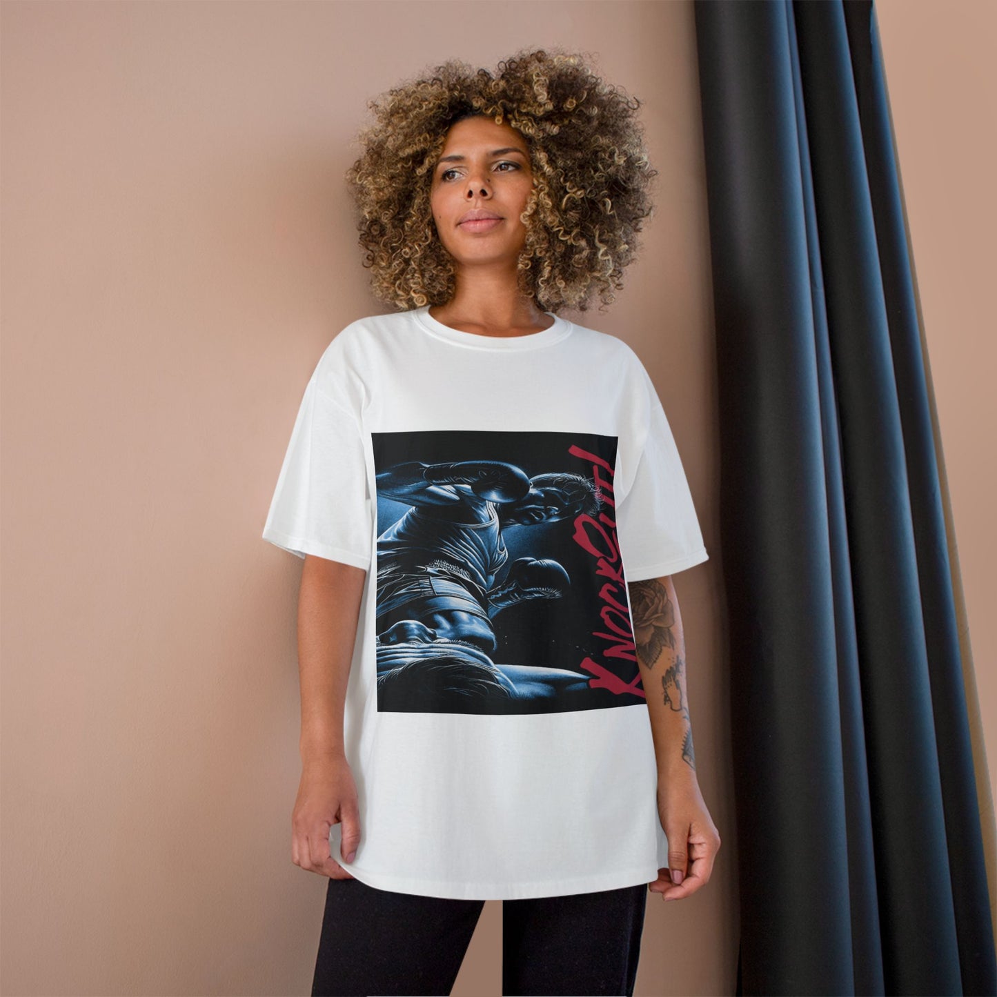 Champion 'Knockout' Boxing Tee – Graphic Fight Night T-Shirt