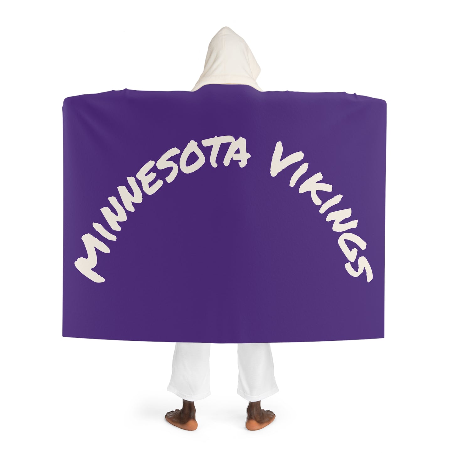 Cozy Sherpa Fleece Poncho Blanket - Minnesota Vikings  Perfect for Lounging, Gifts, Outdoors,