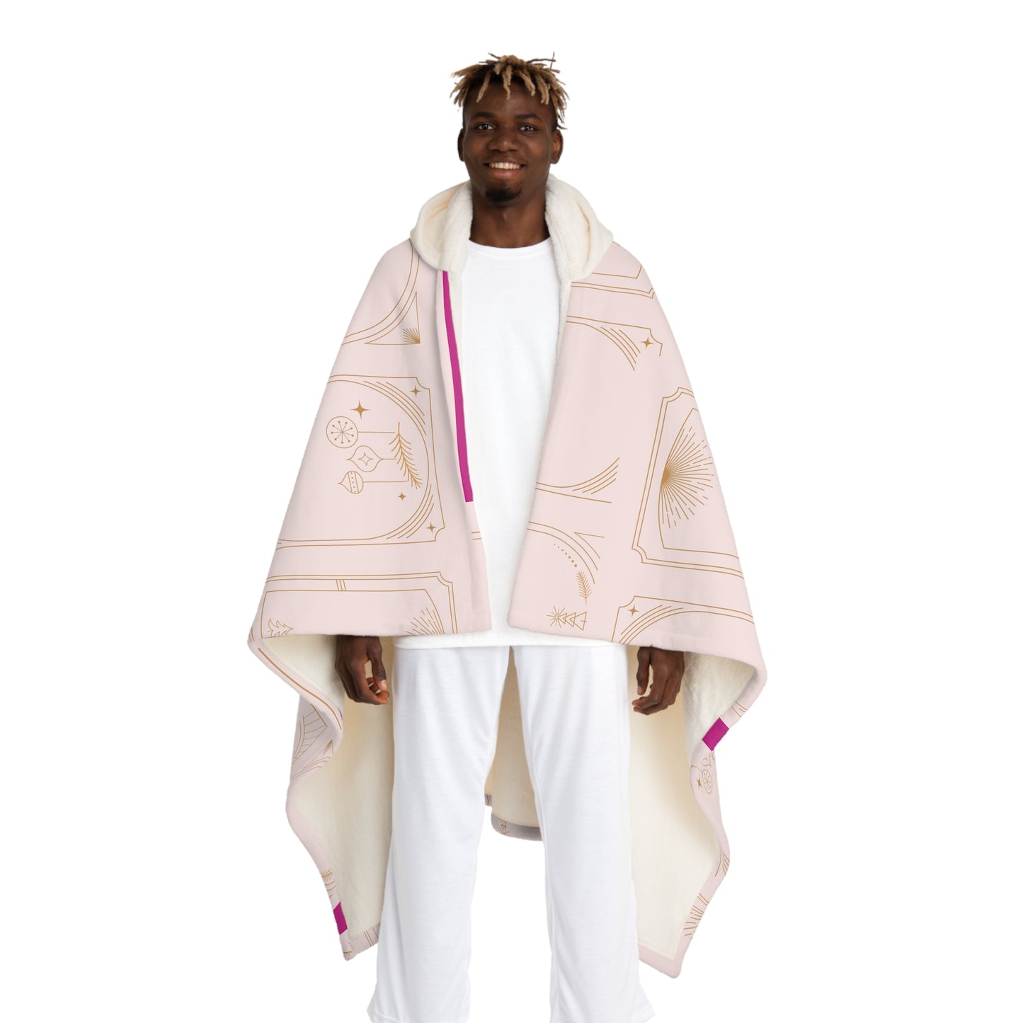 Christmas Hooded Sherpa Fleece Blanket