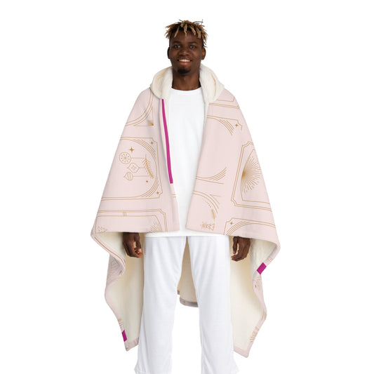 Christmas Hooded Sherpa Fleece Blanket