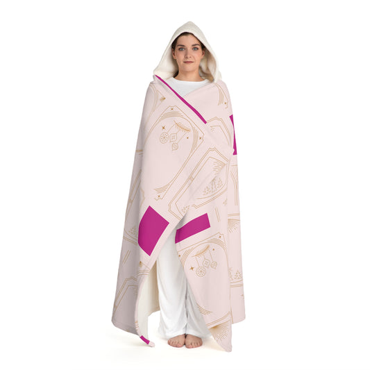 Christmas Hooded Sherpa Fleece Blanket