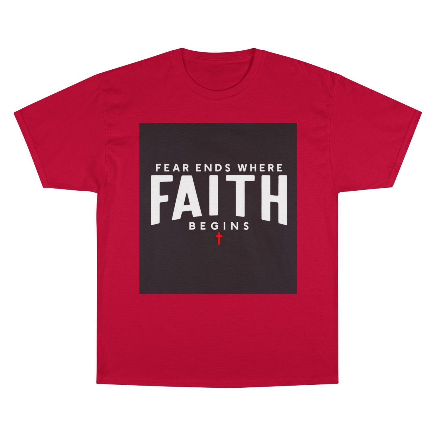 Faith Begins T‑Shirt — "Fear Ends Where Faith Begins" Christian Tee