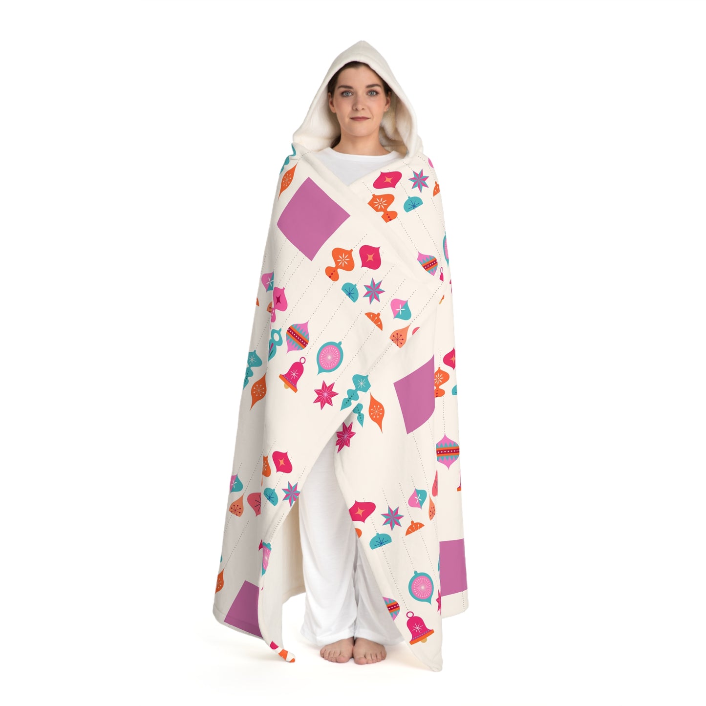 Christmas Hooded Sherpa Blanket