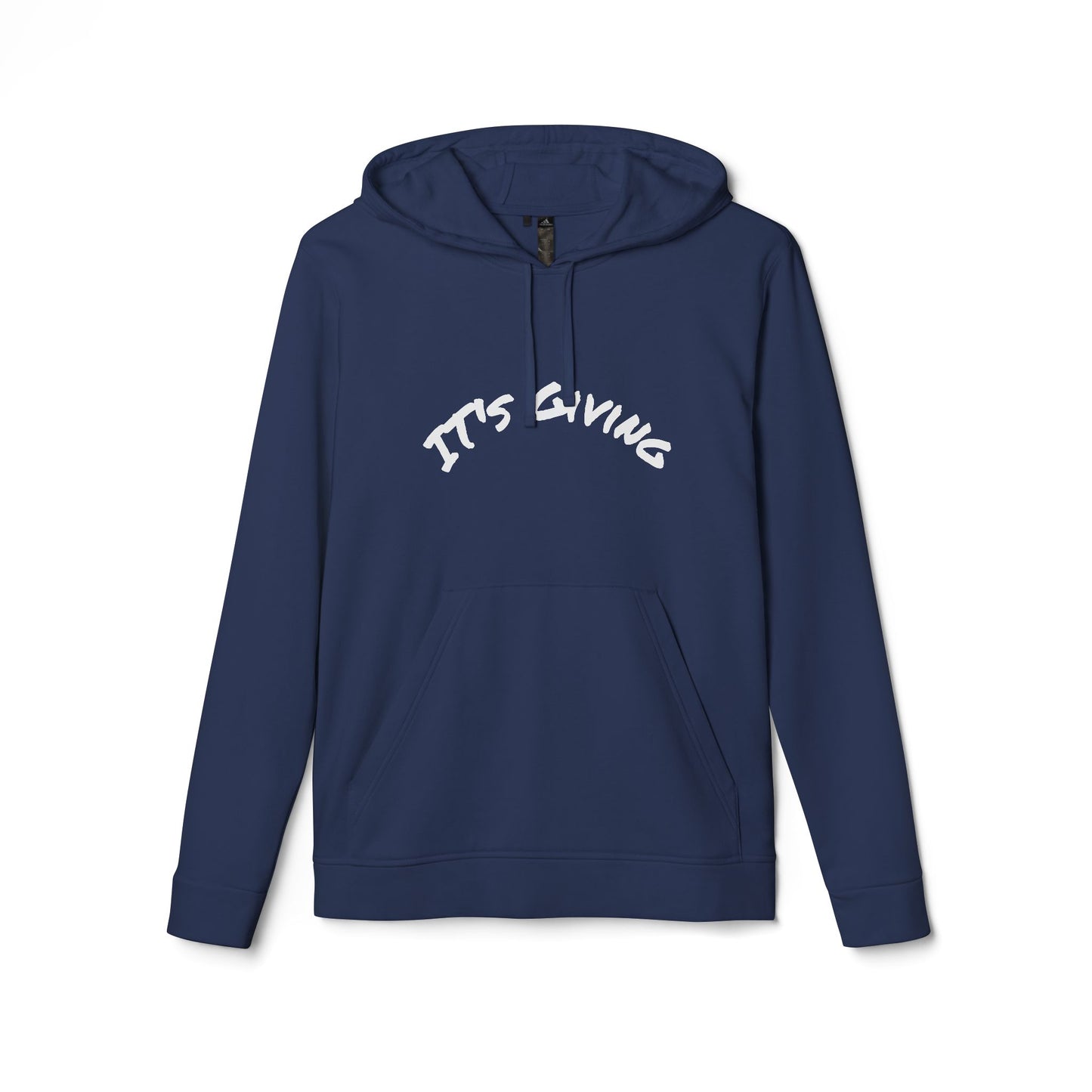 Cozy Unisex Fleece Hoodie with Subtle 'It's  Giving slang word Casual Loungewear