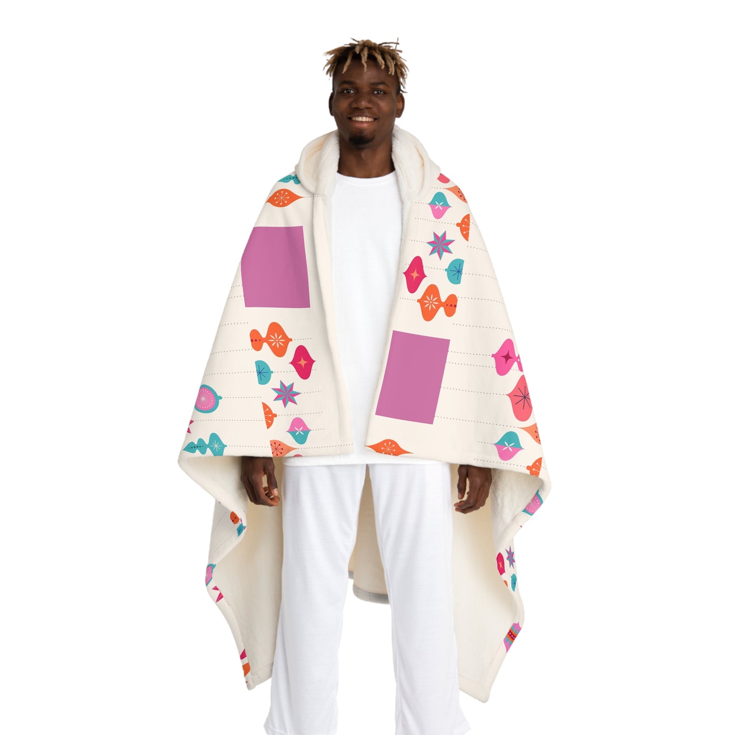 Christmas Hooded Sherpa Blanket