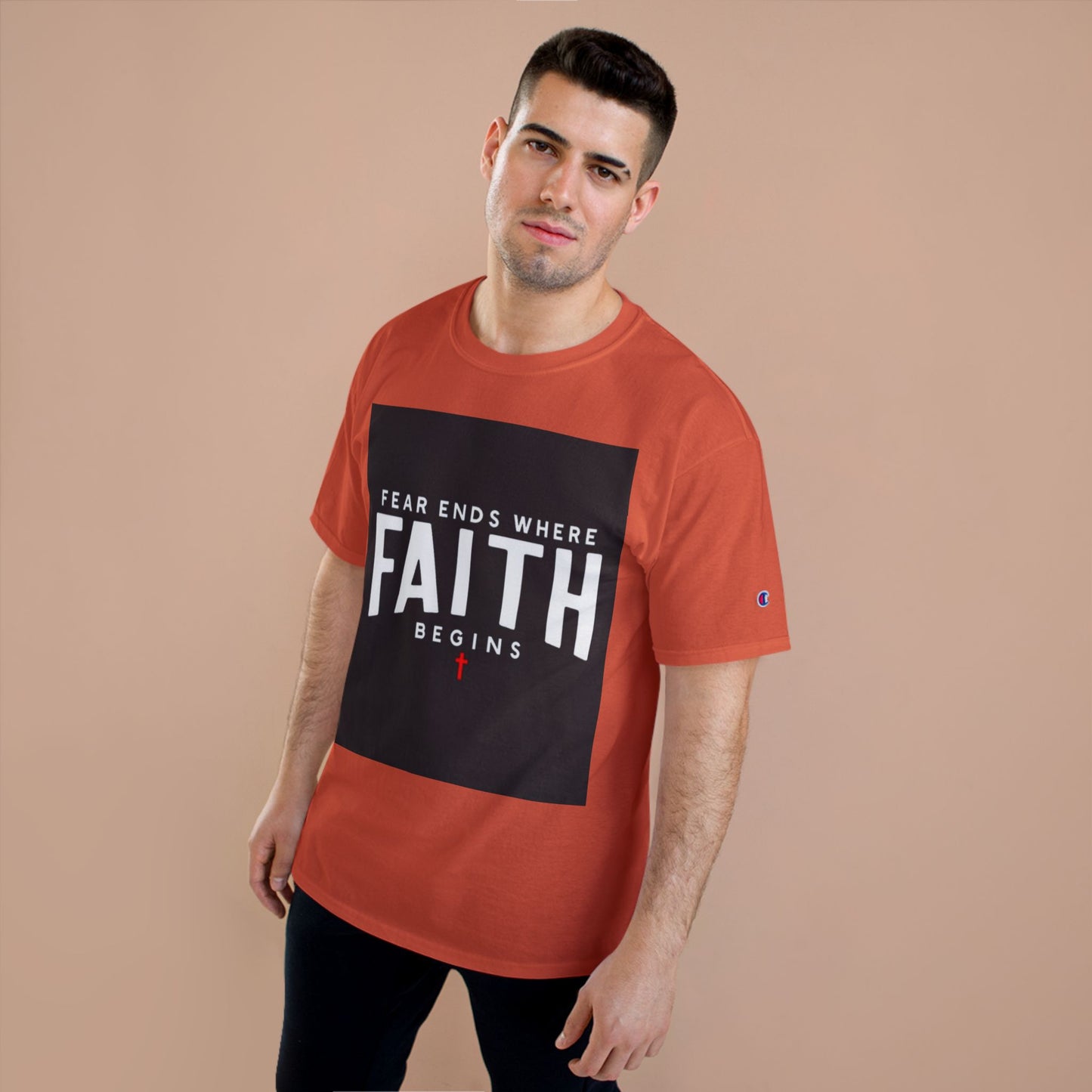 Faith Begins T‑Shirt — "Fear Ends Where Faith Begins" Christian Tee