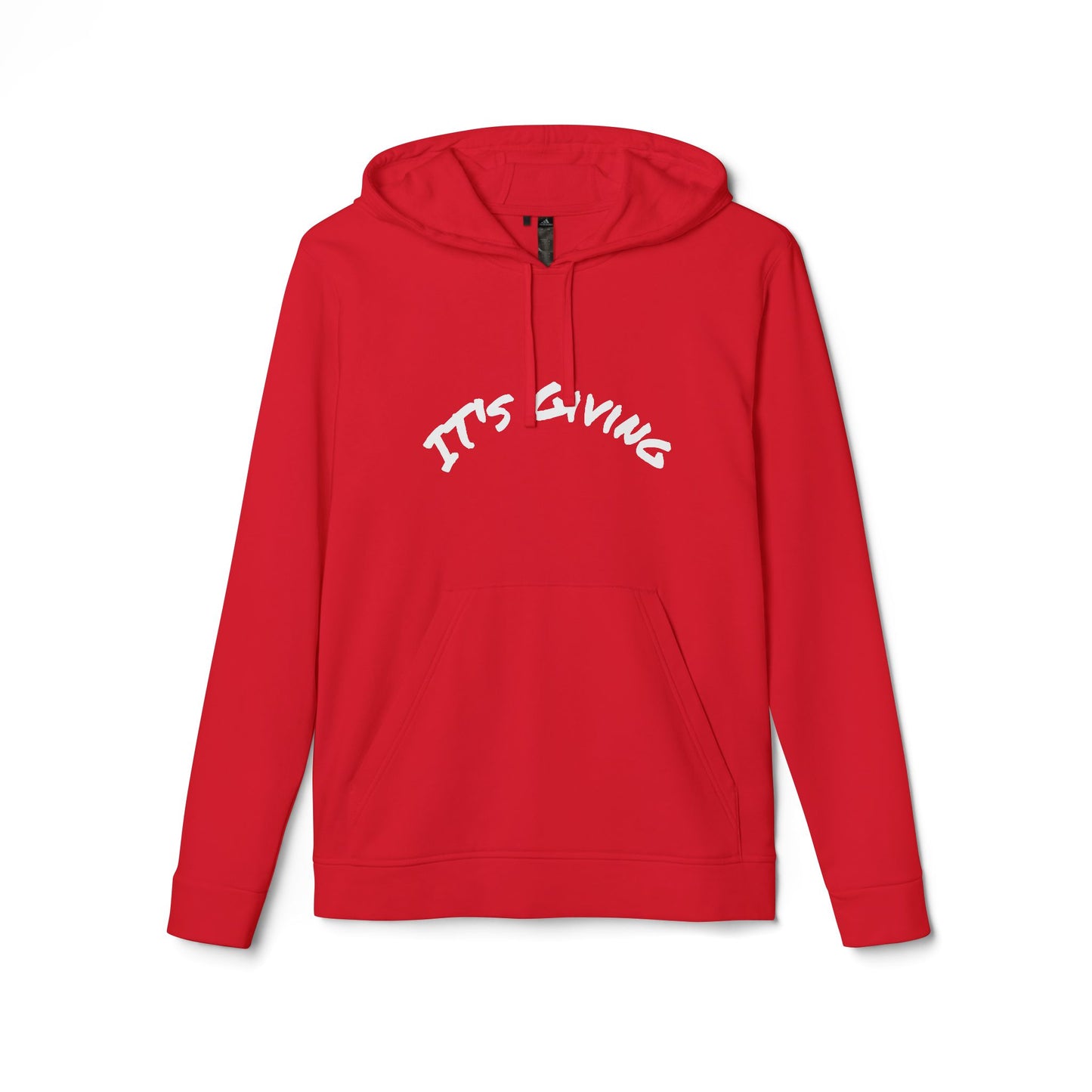 Cozy Unisex Fleece Hoodie with Subtle 'It's  Giving slang word Casual Loungewear