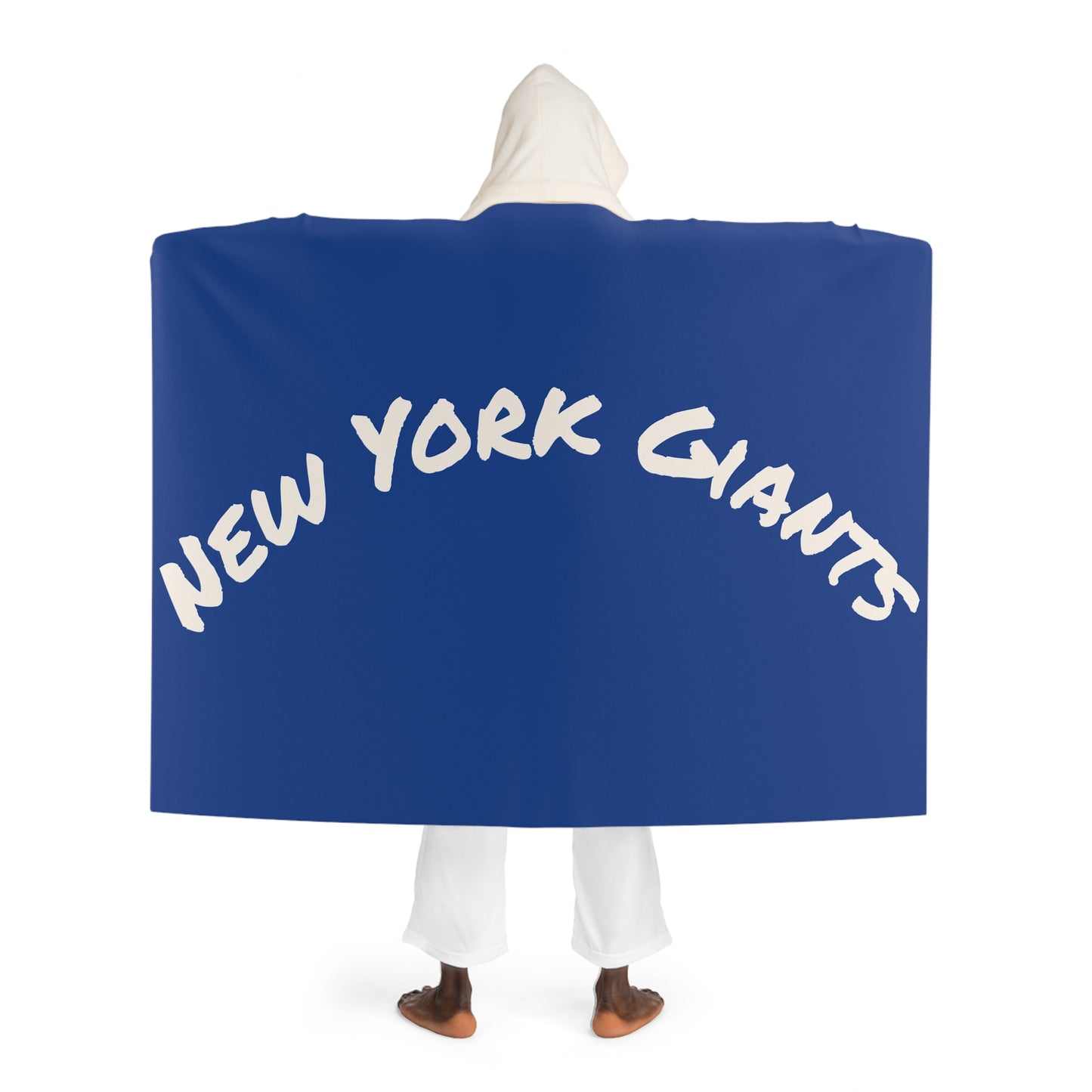 Cozy New York Giants  Hooded Sherpa Fleece Blanket for Chilly Evenings,