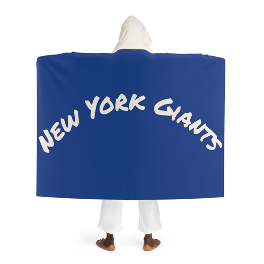 Cozy New York Giants  Hooded Sherpa Fleece Blanket for Chilly Evenings,
