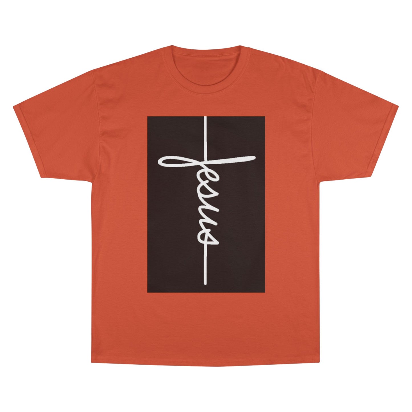 Jesus Cross Script T-Shirt — Minimal Christian Faith Tee