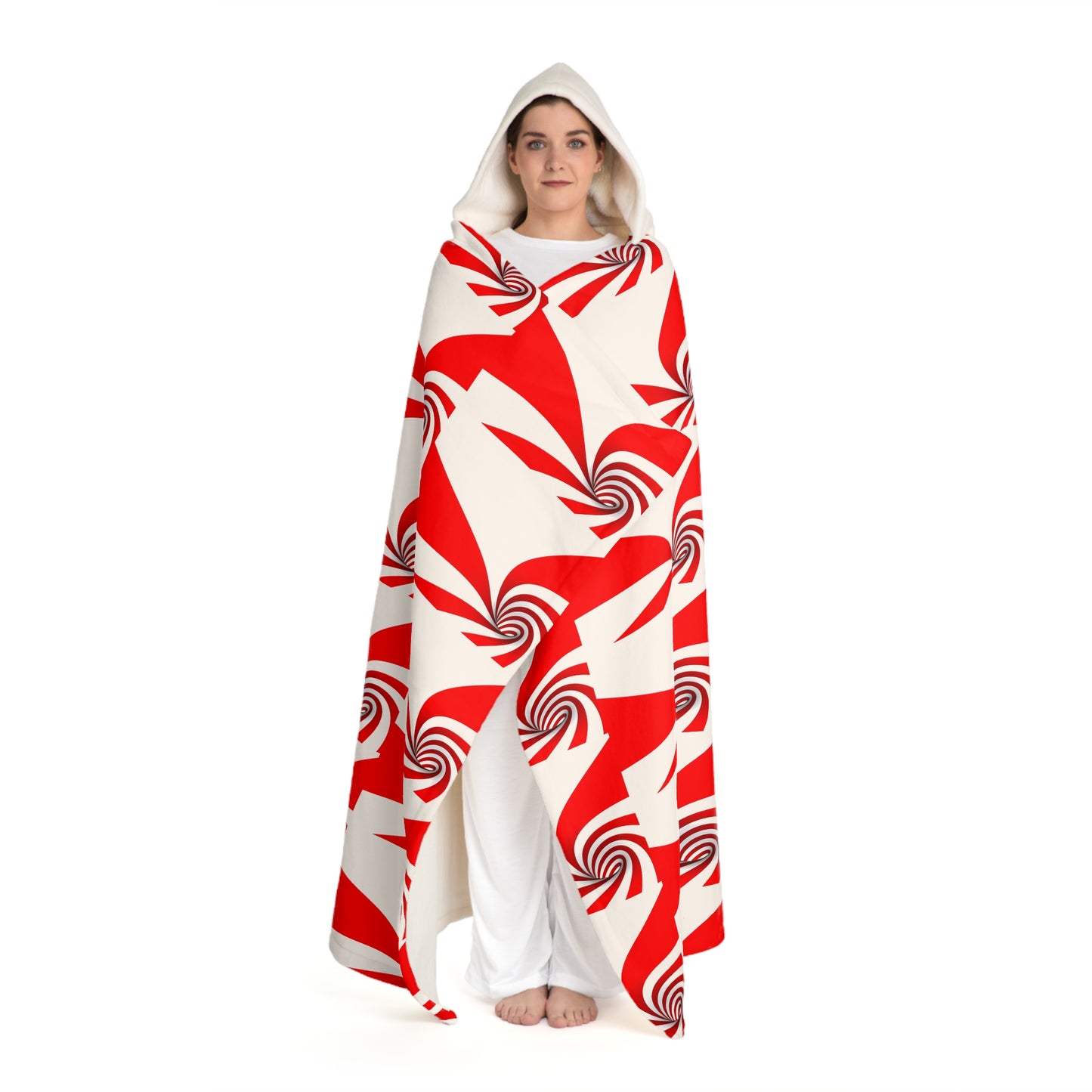 Christmas Hooded Sherpa Blanket