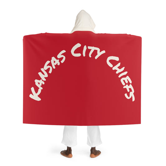 Cozy Sherpa Fleece Blanket Hoodie Soft Kansas City Chiefs