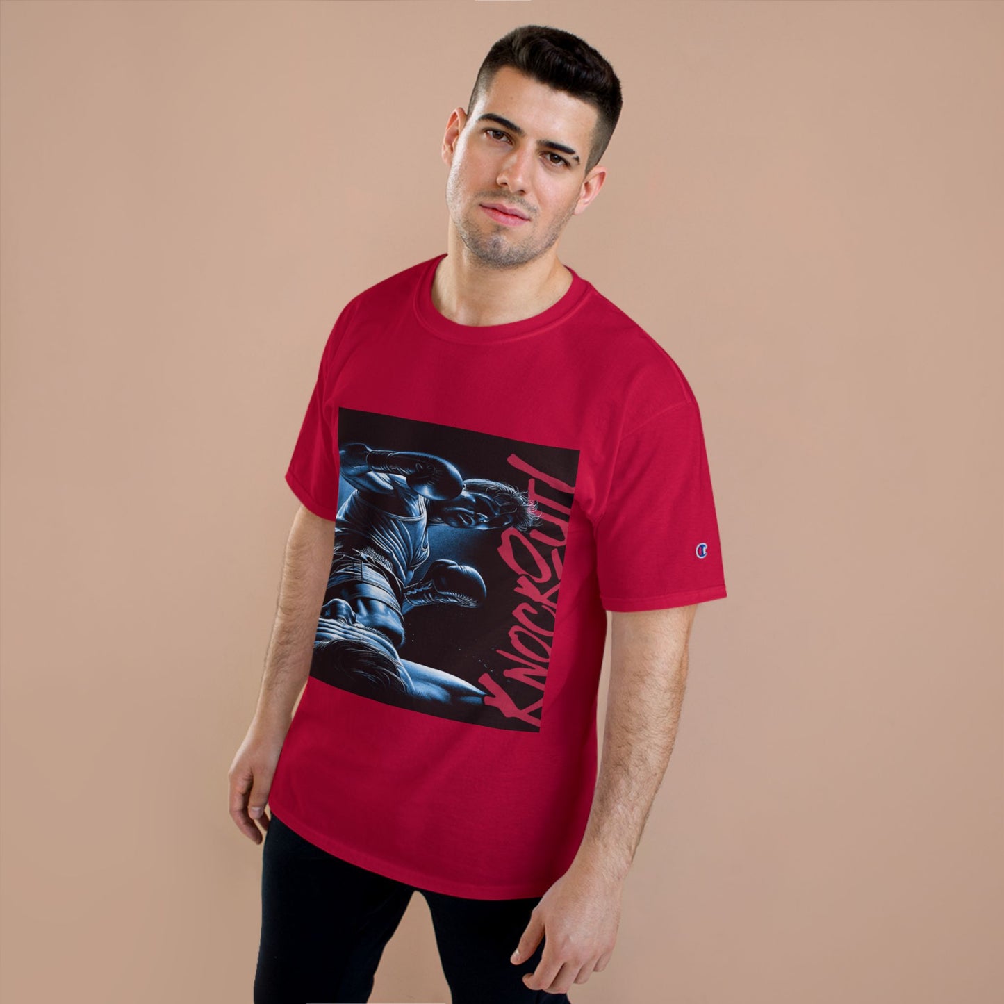 Champion 'Knockout' Boxing Tee – Graphic Fight Night T-Shirt