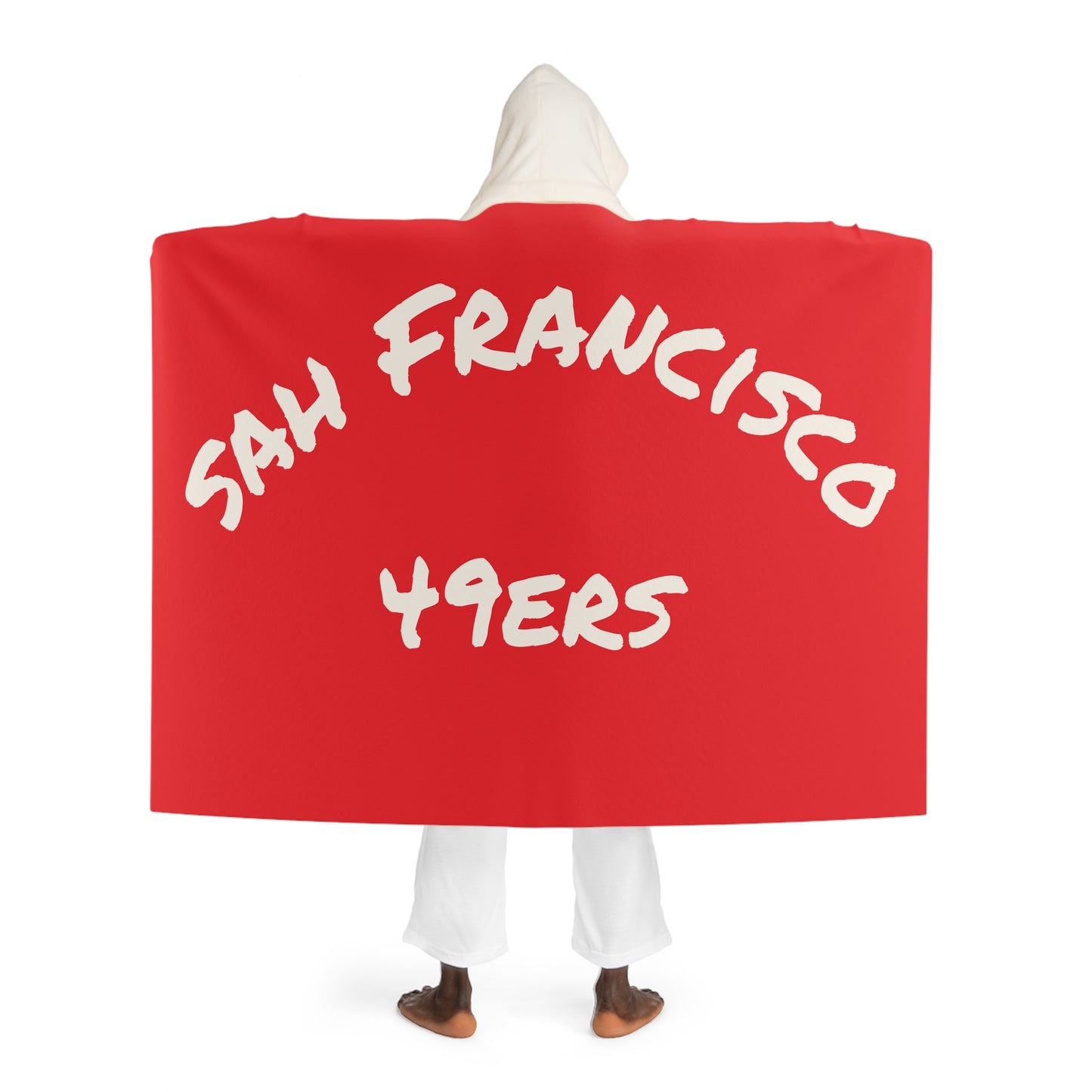 Cozy San Francisco 49ers Hooded Sherpa Fleece Blanket for Comfort Lovers, Snuggle Up