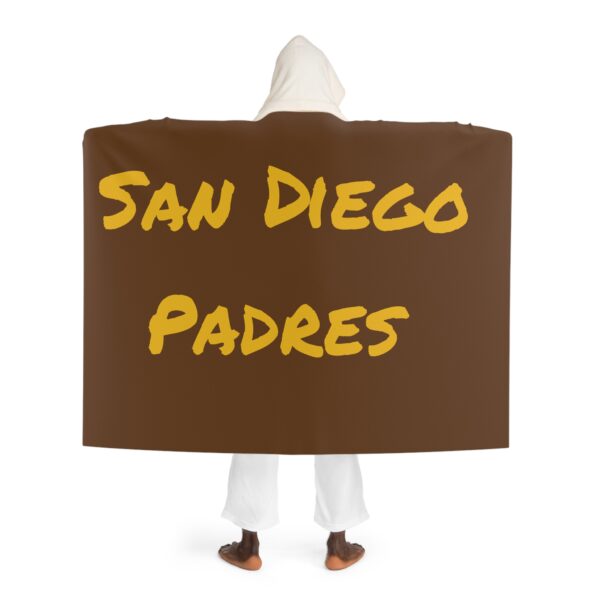 San Diego Padres Baseball   Cozy Hooded Sherpa Fleece Blanket - Warm Comfort for Home