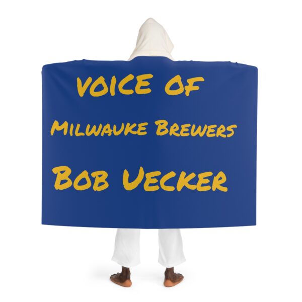 Milwaukee Brewers Baseball Bob Uecker Cozy Hooded Sherpa Fleece Blanket - Perfect for Relaxation & Gifts