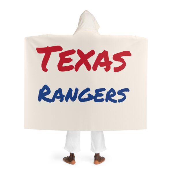 Texas Rangers Baseball Cozy Hooded Sherpa Fleece Blanket - Perfect for Lounging & Gifting!
