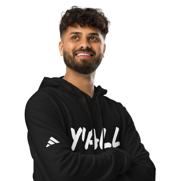 Men's slang word Y' ALL Adidas  fleece hoodie - Image 4
