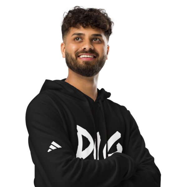 Men's Slang Word Dig adidas fleece hoodie - Image 4