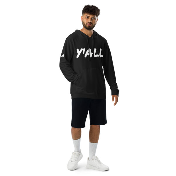 Men's slang word Y' ALL Adidas  fleece hoodie - Image 2