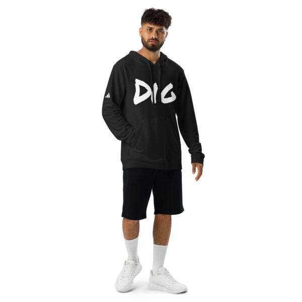 Men's Slang Word Dig adidas fleece hoodie - Image 2