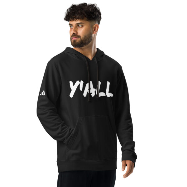 Men's slang word Y' ALL Adidas  fleece hoodie