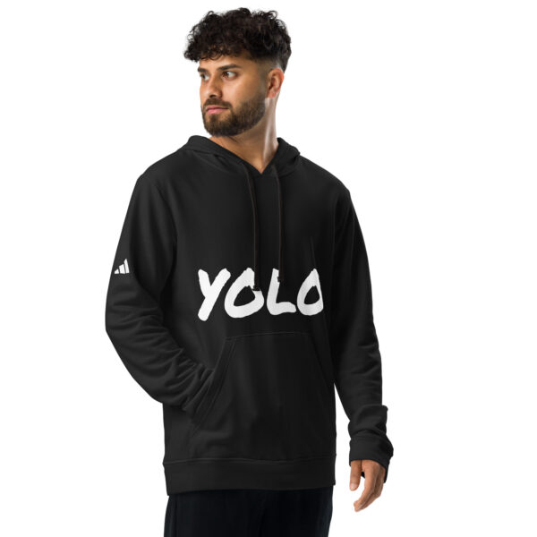 Men's Slang word YOLO adidas fleece hoodie