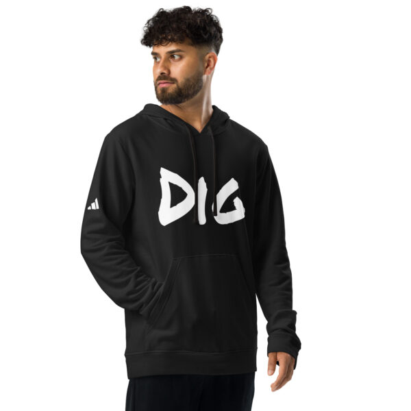 Men's Slang Word Dig adidas fleece hoodie