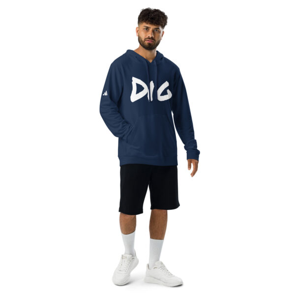 Men's Slang Word Dig adidas fleece hoodie - Image 6