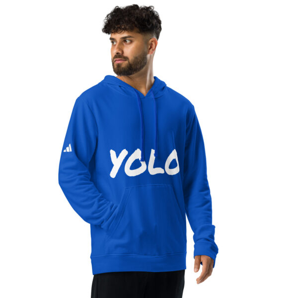 Men's Slang word YOLO adidas fleece hoodie - Image 14