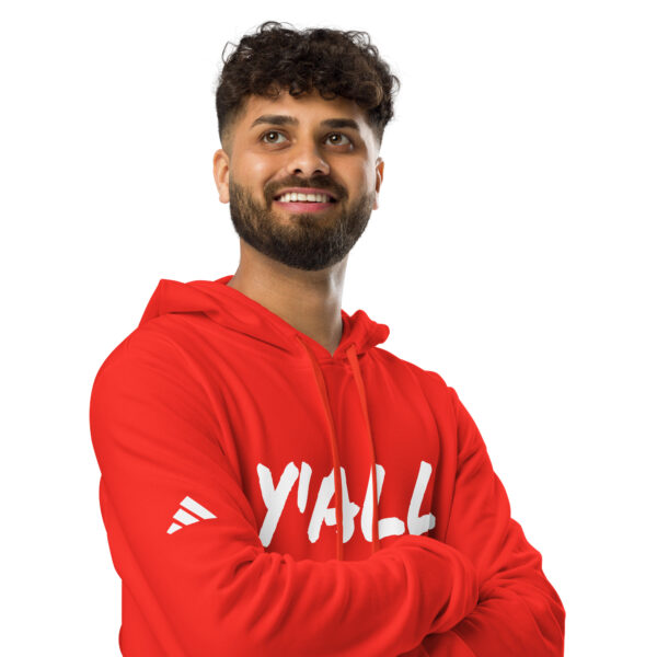 Men's slang word Y' ALL Adidas  fleece hoodie - Image 13
