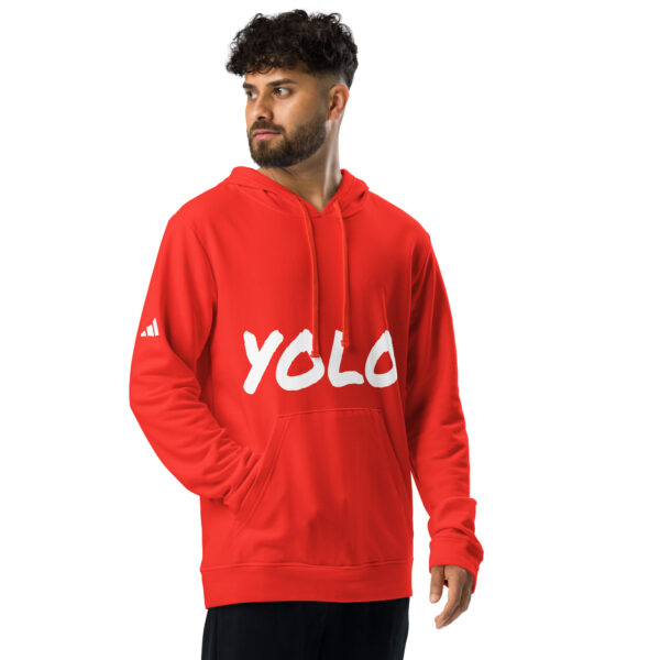 Men's Slang word YOLO adidas fleece hoodie - Image 19